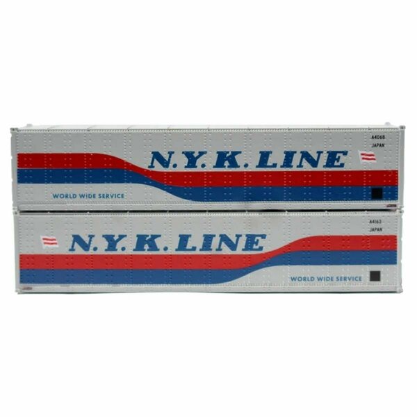 Jacksonville Terminal N Scale 40 NYK Line Containers with Magnetic System, 2PK JTC405695